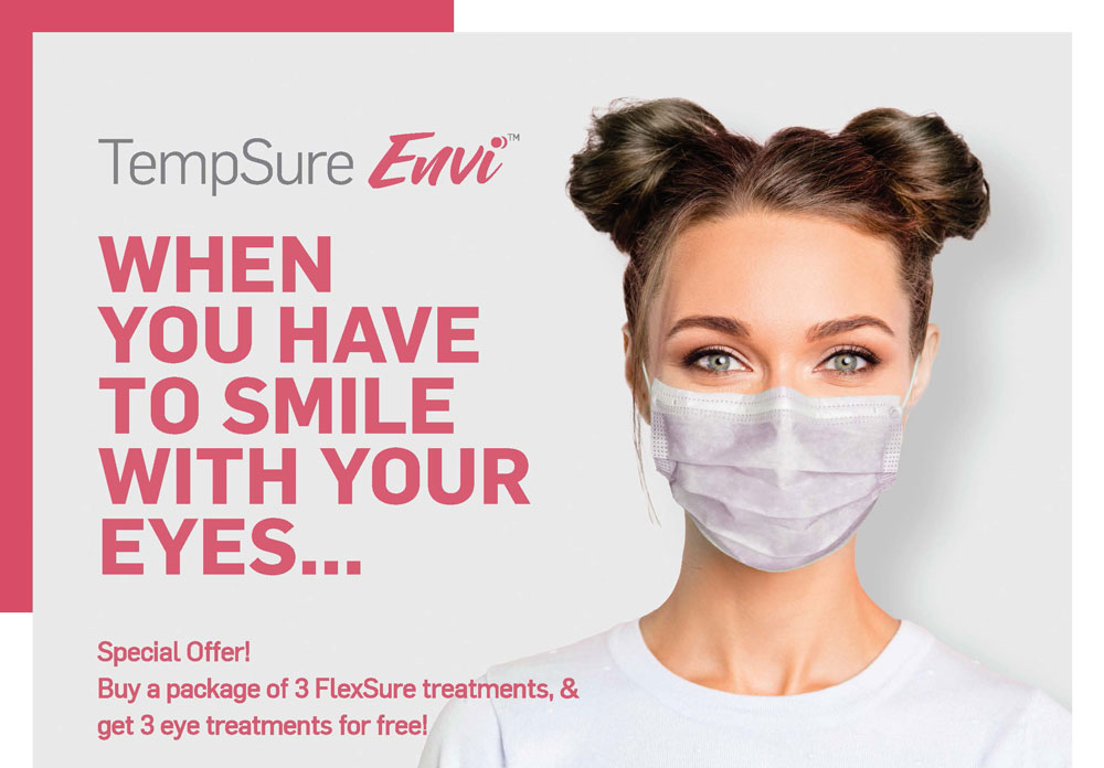 Woman wearing mask in TempSure Envi Promotion